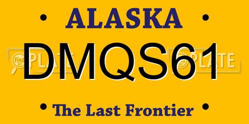 DMQS61 Alaska License Plate