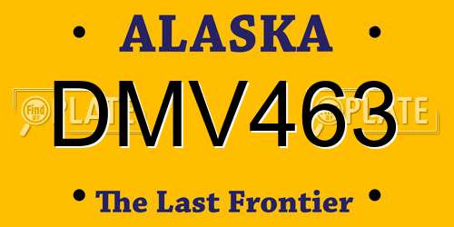 DMV463 Alaska License Plate
