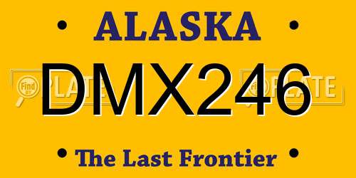 DMX246 Alaska License Plate
