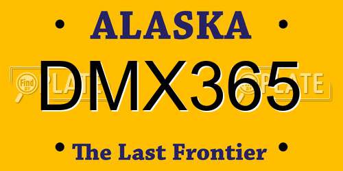 DMX365 Alaska License Plate