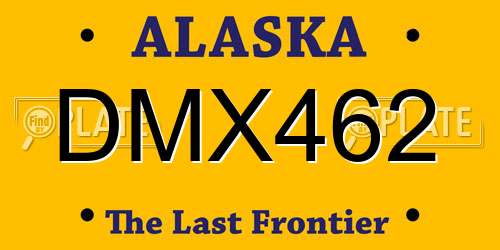 DMX462 Alaska License Plate