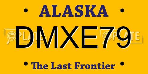 DMXE79 Alaska License Plate