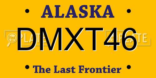 DMXT46 Alaska License Plate