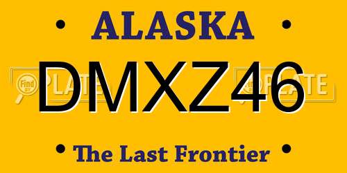 DMXZ46 Alaska License Plate