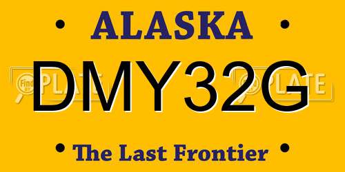 DMY32G Alaska License Plate