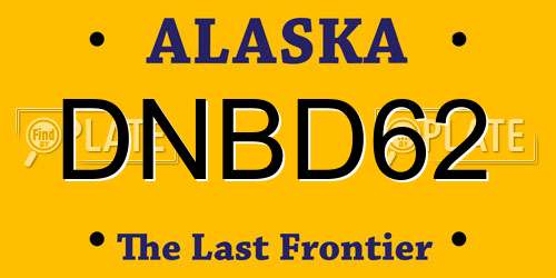 DNBD62 Alaska License Plate