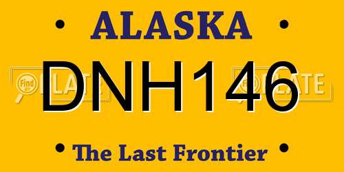 DNH146 Alaska License Plate
