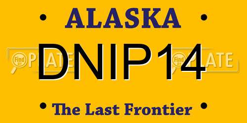 DNIP14 Alaska License Plate