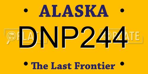 DNP244 Alaska License Plate