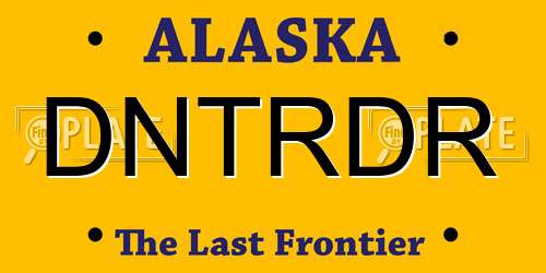 DNTRDR Alaska License Plate