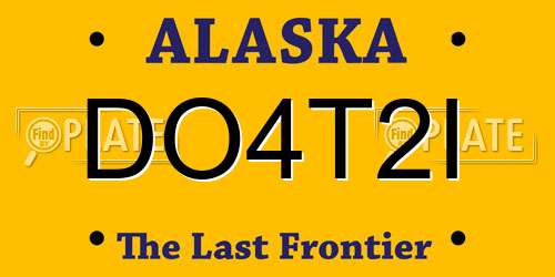 DO4T2I Alaska License Plate