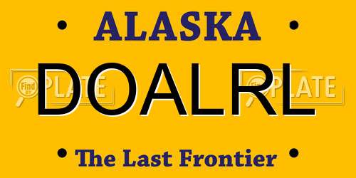 DOALRL Alaska License Plate