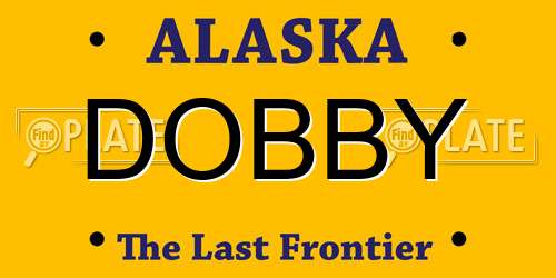 DOBBY Alaska License Plate