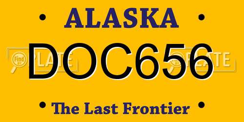 DOC656 Alaska License Plate