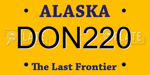DON220 Alaska License Plate