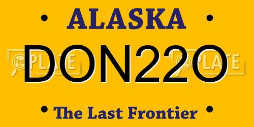 DON22O Alaska License Plate