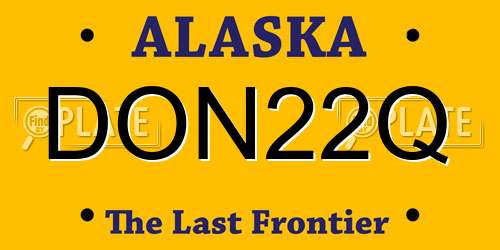 DON22Q Alaska License Plate
