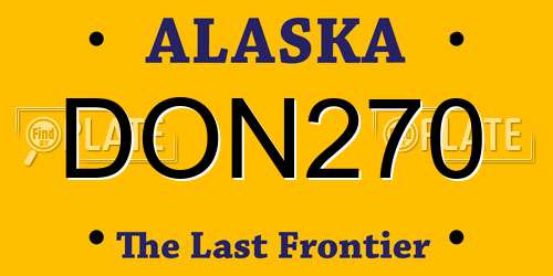 DON270 Alaska License Plate