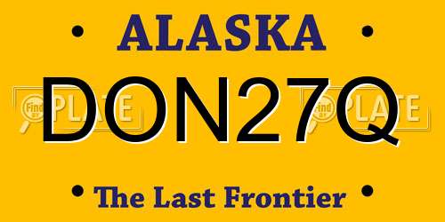 DON27Q Alaska License Plate