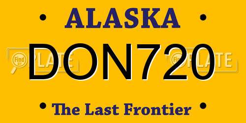 DON720 Alaska License Plate