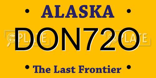 DON72O Alaska License Plate