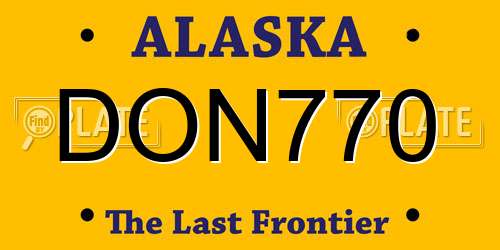 DON770 Alaska License Plate