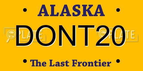 DONT20 Alaska License Plate