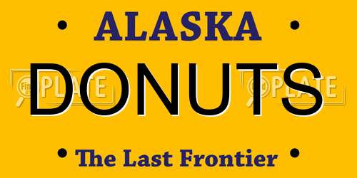 DONUTS Alaska License Plate