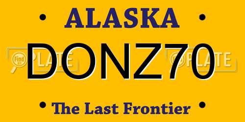 DONZ70 Alaska License Plate