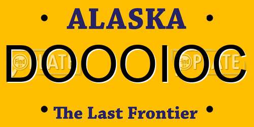 DOOOIOC Alaska License Plate