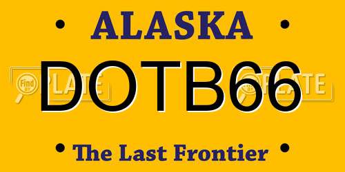 DOTB66 Alaska License Plate