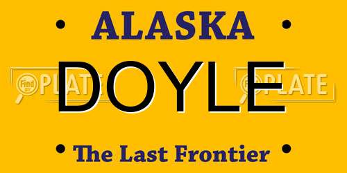 DOYLE Alaska License Plate