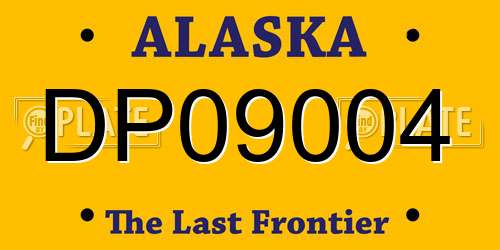DP09004 Alaska License Plate