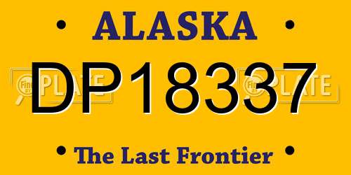 DP18337 Alaska License Plate