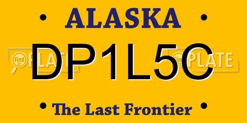 DP1L5C Alaska License Plate