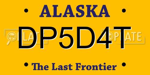 DP5D4T Alaska License Plate