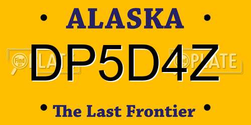 DP5D4Z Alaska License Plate