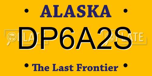 DP6A2S Alaska License Plate