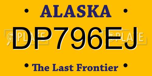 DP796EJ Alaska License Plate