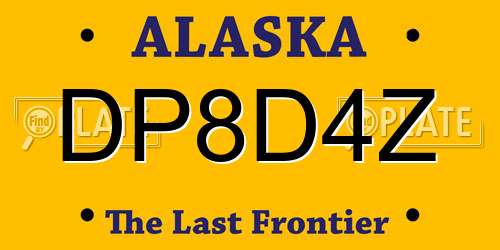 DP8D4Z Alaska License Plate