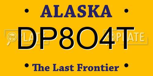 DP8O4T Alaska License Plate
