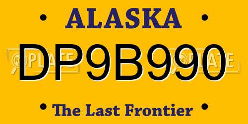 DP9B990 Alaska License Plate