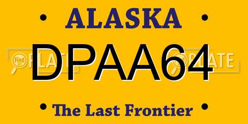 DPAA64 Alaska License Plate