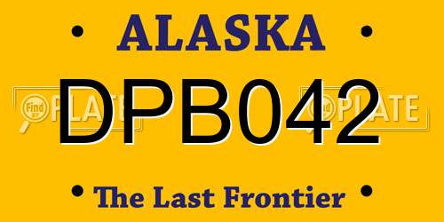 DPB042 Alaska License Plate