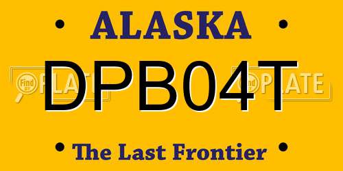 DPB04T Alaska License Plate