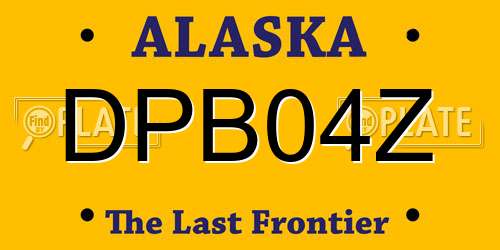 DPB04Z Alaska License Plate