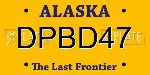 DPBD47 Alaska License Plate