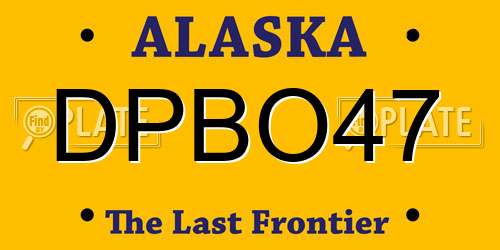DPBO47 Alaska License Plate