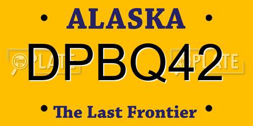 DPBQ42 Alaska License Plate