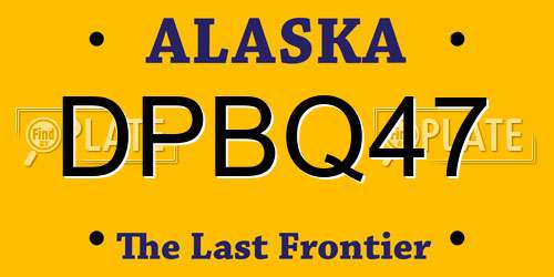 DPBQ47 Alaska License Plate